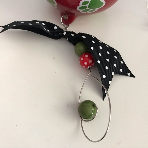 Burton & Burton 2013 Handpainted Ceramic Large Christmas Ornament -I Love My Dog - Picture 10 of 16